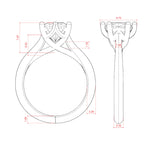 Load image into Gallery viewer, EDIT CLASSIC CUSHION CUT MOISSANITE ENGAGEMENT RING