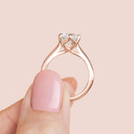 Load image into Gallery viewer, EDIT CLASSIC OVAL CUT MOISSANITE ENGAGEMENT RING