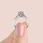 Load image into Gallery viewer, EDIT CLASSIC PEAR CUT MOISSANITE ENGAGEMENT RING