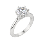 Load image into Gallery viewer, EDIT CLASSIC ROUND CUT MOISSANITE ENGAGEMENT RING