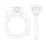 Load image into Gallery viewer, EDIT CLASSIC ROUND CUT MOISSANITE ENGAGEMENT RING