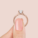 Load image into Gallery viewer, HARP ASSCHER CUT MOISSANITE ENGAGEMENT RING