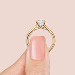 Load image into Gallery viewer, HARP ASSCHER CUT MOISSANITE ENGAGEMENT RING