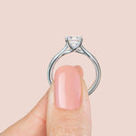 Load image into Gallery viewer, HARP ASSCHER CUT MOISSANITE ENGAGEMENT RING