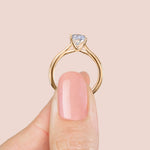 Load image into Gallery viewer, HARP CUSHION CUT MOISSANITE ENGAGEMENT RING