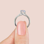 Load image into Gallery viewer, HARP CUSHION CUT MOISSANITE ENGAGEMENT RING