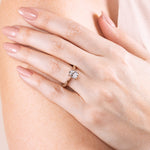 Load image into Gallery viewer, HARP OVAL CUT MOISSANITE ENGAGEMENT RING