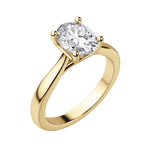 Load image into Gallery viewer, HARP OVAL CUT MOISSANITE ENGAGEMENT RING