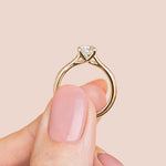 Load image into Gallery viewer, HARP OVAL CUT MOISSANITE ENGAGEMENT RING