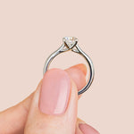 Load image into Gallery viewer, HARP OVAL CUT MOISSANITE ENGAGEMENT RING