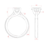 Load image into Gallery viewer, HARP OVAL CUT MOISSANITE ENGAGEMENT RING