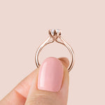Load image into Gallery viewer, HARP PEAR CUT MOISSANITE ENGAGEMENT RING