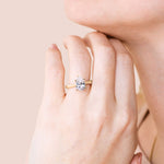 Load image into Gallery viewer, HARP PEAR CUT MOISSANITE ENGAGEMENT RING