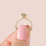 Load image into Gallery viewer, HARP PEAR CUT MOISSANITE ENGAGEMENT RING