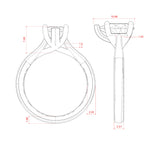 Load image into Gallery viewer, HARP PEAR CUT MOISSANITE ENGAGEMENT RING