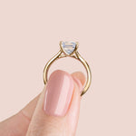Load image into Gallery viewer, HARP PRINCESS CUT MOISSANITE ENGAGEMENT RING