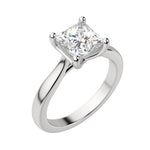 Load image into Gallery viewer, HARP PRINCESS CUT MOISSANITE ENGAGEMENT RING