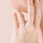 Load image into Gallery viewer, HARP RADIANT CUT MOISSANITE ENGAGEMENT RING