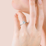 Load image into Gallery viewer, HARP RADIANT CUT MOISSANITE ENGAGEMENT RING