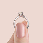 Load image into Gallery viewer, HARP RADIANT CUT MOISSANITE ENGAGEMENT RING