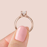 Load image into Gallery viewer, HARP ROUND CUT MOISSANITE ENGAGEMENT RING