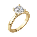 Load image into Gallery viewer, HARP ROUND CUT MOISSANITE ENGAGEMENT RING