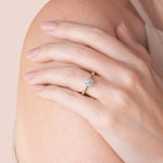 Load image into Gallery viewer, HARP ROUND CUT MOISSANITE ENGAGEMENT RING