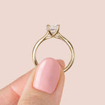 Load image into Gallery viewer, HARP ROUND CUT MOISSANITE ENGAGEMENT RING
