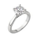 Load image into Gallery viewer, HARP ROUND CUT MOISSANITE ENGAGEMENT RING