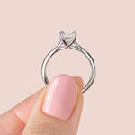 Load image into Gallery viewer, HARP ROUND CUT MOISSANITE ENGAGEMENT RING