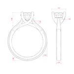 Load image into Gallery viewer, HARP ROUND CUT MOISSANITE ENGAGEMENT RING