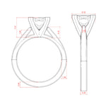 Load image into Gallery viewer, TRUE CUSHION CUT MOISSANITE ENGAGEMENT RING