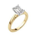 Load image into Gallery viewer, TRUE EMERALD CUT MOISSANITE ENGAGEMENT RING