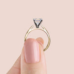Load image into Gallery viewer, TRUE EMERALD CUT MOISSANITE ENGAGEMENT RING