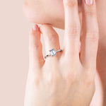Load image into Gallery viewer, TRUE EMERALD CUT MOISSANITE ENGAGEMENT RING