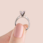 Load image into Gallery viewer, TRUE EMERALD CUT MOISSANITE ENGAGEMENT RING