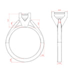 Load image into Gallery viewer, TRUE EMERALD CUT MOISSANITE ENGAGEMENT RING