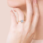 Load image into Gallery viewer, TRUE PRINCESS CUT MOISSANITE ENGAGEMENT RING