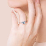 Load image into Gallery viewer, TRUE PRINCESS CUT MOISSANITE ENGAGEMENT RING