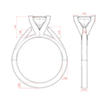 Load image into Gallery viewer, TRUE PRINCESS CUT MOISSANITE ENGAGEMENT RING