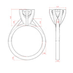Load image into Gallery viewer, TRUE ROUND CUT MOISSANITE ENGAGEMENT RING
