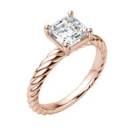 Load image into Gallery viewer, VIBE ASSCHER CUT MOISSANITE ENGAGEMENT RING