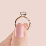 Load image into Gallery viewer, VIBE CUSHION CUT MOISSANITE ENGAGEMENT RING