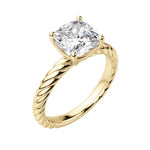 Load image into Gallery viewer, VIBE CUSHION CUT MOISSANITE ENGAGEMENT RING