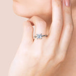 Load image into Gallery viewer, VIBE PRINCESS CUT MOISSANITE ENGAGEMENT RING
