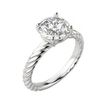 Load image into Gallery viewer, VIBE ROUND CUT MOISSANITE ENGAGEMENT RING