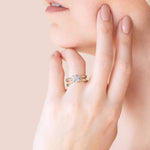 Load image into Gallery viewer, VIBE SPLIT ROUND CUT MOISSANITE ENGAGEMENT RING
