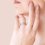 Load image into Gallery viewer, VIBE SPLIT ROUND CUT MOISSANITE ENGAGEMENT RING