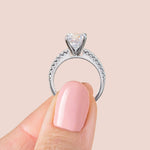 Load image into Gallery viewer, FATE CUSHION CUT MOISSANITE ENGAGEMENT RING