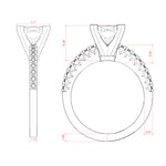 Load image into Gallery viewer, FATE CUSHION CUT MOISSANITE ENGAGEMENT RING